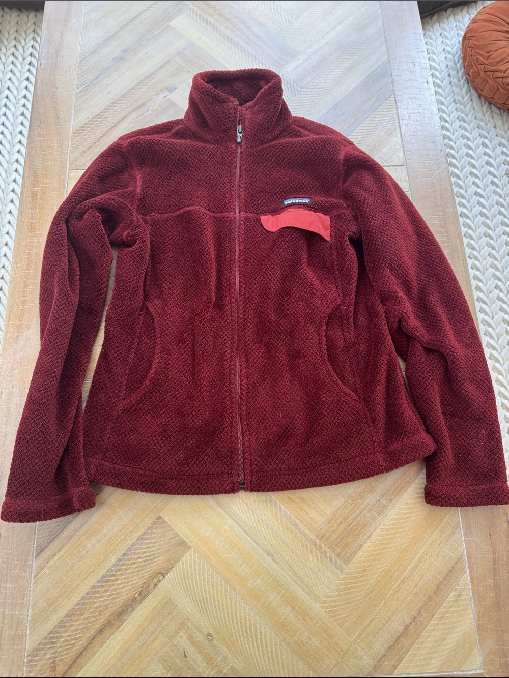 Patagonia Maroon Full-Zip Re-Tool Fleece Jacket
